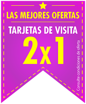 2 x 1 Tarjetas de Visita